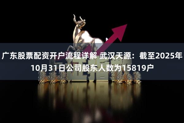 广东股票配资开户流程详解 武汉天源：截至2025年10月31日公司股东人数为15819户